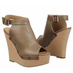 Calvin Klein Bree Studded Platform Wedge Sandal